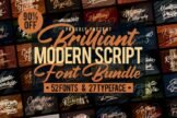 Product image of Sale! Brilliant Modern Script Font Bundle!