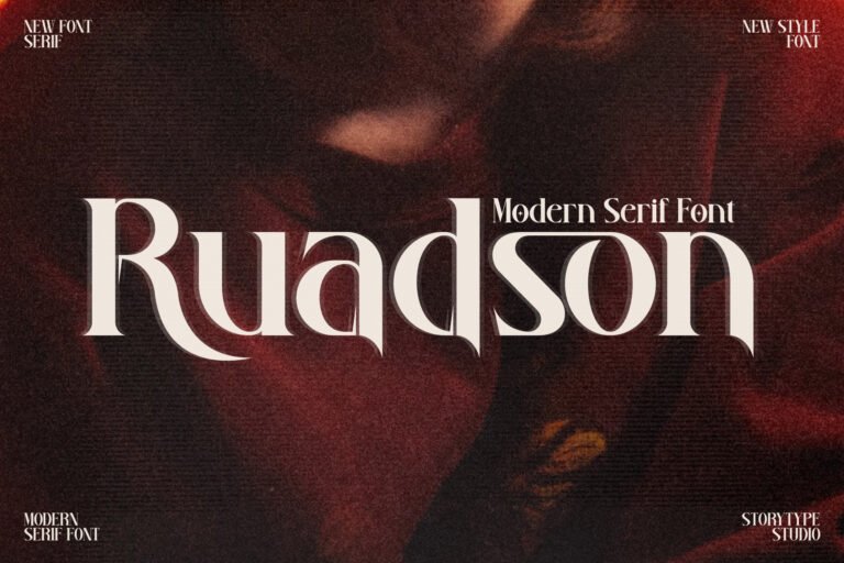 Ruadson Font 01 Letterena Studios Ruadson Font 01